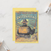  gids voor toeristen naar Zwitserland en de Alpen Kaart (Voorkant / Achterkant in situ)