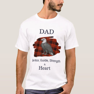 Gids voor vader Kracht & Hart Adelaar Geruit rood T-shirt