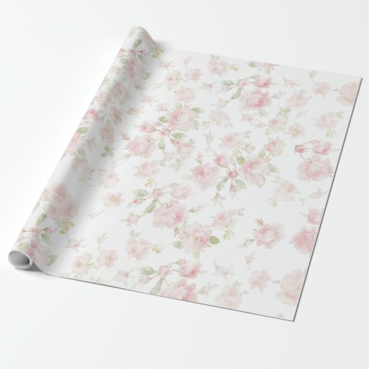 Gidt Wrap 15' Saint Colette June Rozen vervaagd Cadeaupapier (Uitgerold)