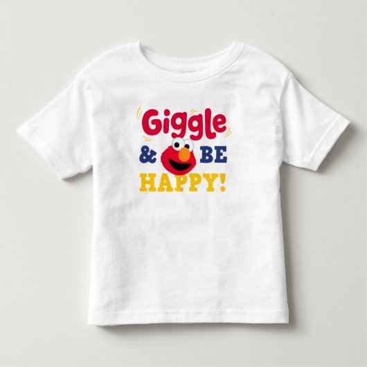 Giechel en wees gelukkig Elmo Kinder Shirts (Voorkant)