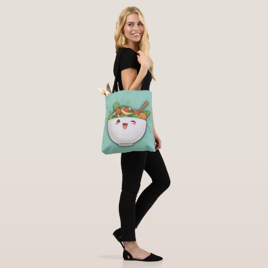 Giechelen en grazen tote bag (Op model)