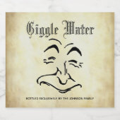 Giechelen Water en Jouw tekst Bier Etiket (Enkel label)