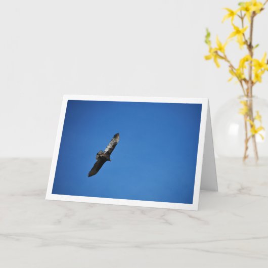 Gier in blauwe lucht kaart (Gele Bloem)
