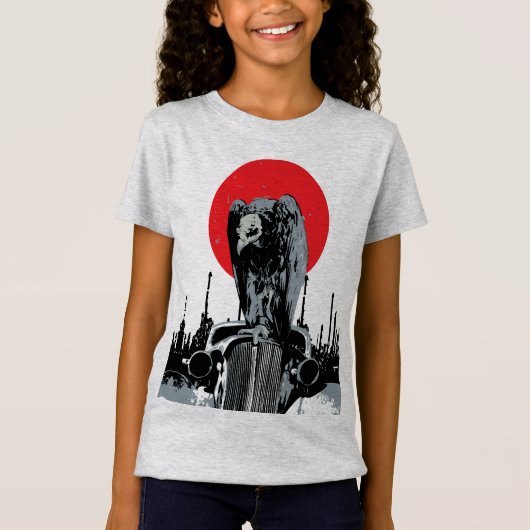 Gier op Oldtimer met Rode Zon T-shirt (Voorkant)