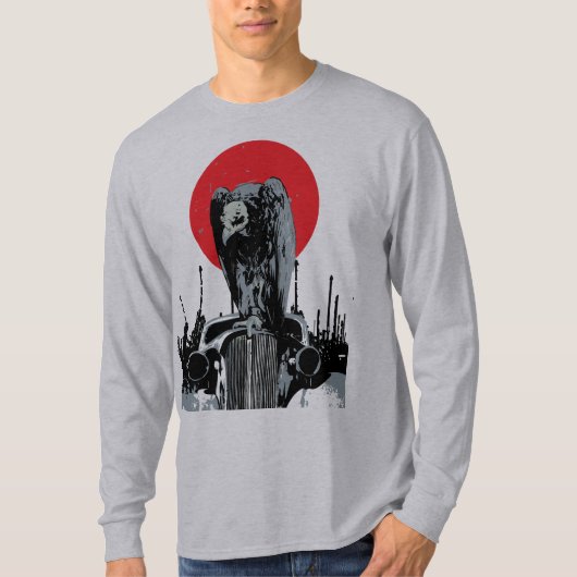 Gier op Oldtimer met Rode Zon T-shirt (Voorkant)