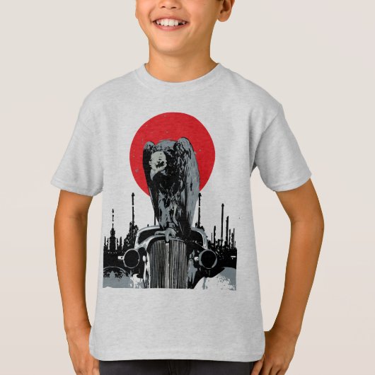 Gier op Oldtimer met Rode Zon T-shirt (Voorkant)