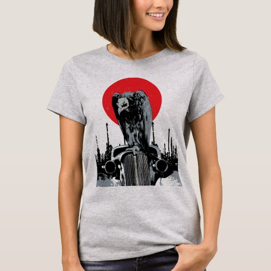 Gier op Oldtimer met Rode Zon T-shirt (Voorkant)