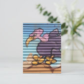 gieren cartoon briefkaart (Staand voorkant)