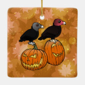 Gieren vieren Halloween! Keramisch Ornament (Achterkant)