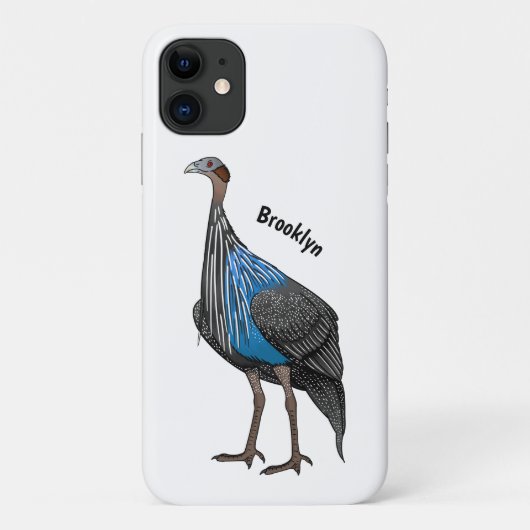 Gierhals parelhoen vogel cartoon illustratie Case-Mate iPhone case (Achterkant)
