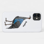 Gierhals parelhoen vogel cartoon illustratie Case-Mate iPhone case (Achterkant (horizontaal))