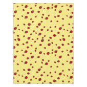 gierig ladybug- en daisy-bloempatroon geel tafelkleed (Voorkant)