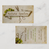  gierig schaar, natuurlijk papier visitekaartje (Voorkant / Achterkant)