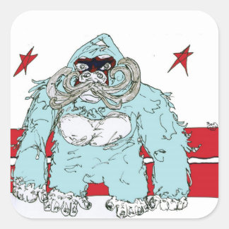 gierig vierkante sticker