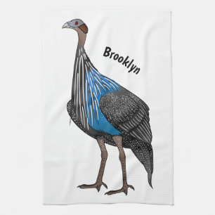 Gierparelhoen vogel cartoon illustratie theedoek