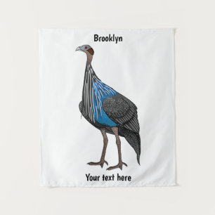 Gierparelhoen vogel cartoon illustratie wandkleed