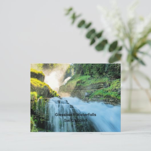 Giessbach Watervallen, Zwitserland Briefkaart (Staand voorkant)