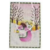 Gieszak voor roze engel medium cadeauzakje (Achterkant)