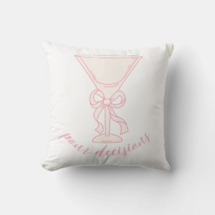 Giet Beslissingen Martini Glas Ontwerp Schattig Kussen