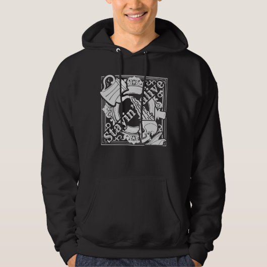 Giet de koffie in het wit! hoodie (Voorkant)