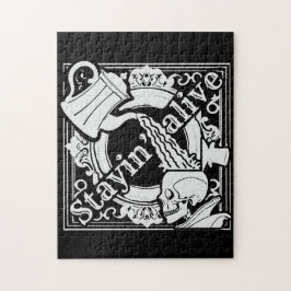 Giet de koffie in het wit! legpuzzel