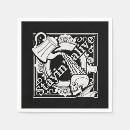 Giet de koffie in het wit! servet