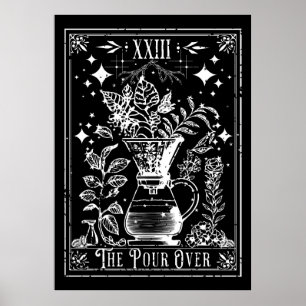 Giet de koffie over Tarot Kaart Poster