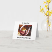 GIET DE WIJN OM JE TE FELICITEREN KAART (Gele Bloem)