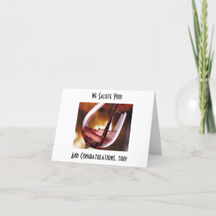 GIET DE WIJN OM JE TE FELICITEREN KAART