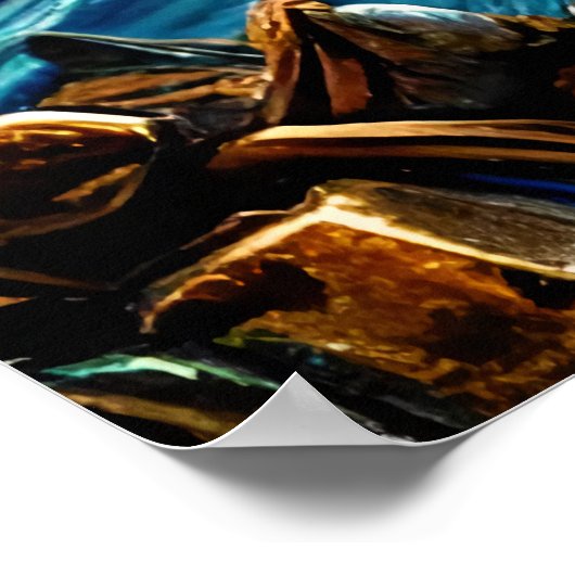 Giet in het zee | AI Art Poster (Hoek)