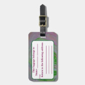 giet van watermeloenacryl bagagelabel (Voorkant verticaal)