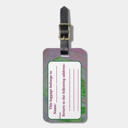 giet van watermeloenacryl bagagelabel (Voorkant verticaal)