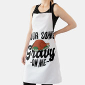 Giet wat jus op me Turkije Thanksgiving diner Schort (Insitu)