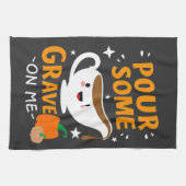 Giet wat jus over mij Thanksgiving kalkoen  Theedoek (Horizontaal)