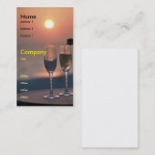 Gieten op zonsondergang visitekaartje (Voorkant / Achterkant)