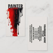 Gieten Rood en Zwart Schilder Visitekaartje (Voorkant / Achterkant)