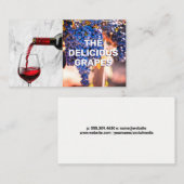 gieten van rode wijn | Wijndruiven Visitekaartje (Voorkant / Achterkant)