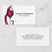 Gieten van rode wijnglas Visitekaartje (Voorkant / Achterkant)