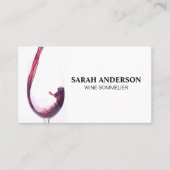 gieten van wijnglas visitekaartje (Voorkant)