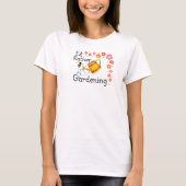 Gieter met bloemmotief voor "Gardening" T-shirt (Voorkant)