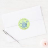 gieter uit de tuin van de gewoonte ronde sticker (Envelop)