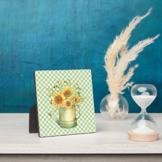 Gieter Zonnebloemen Tuin Fotoplaat