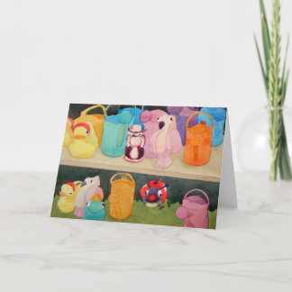 Gieters in Forget me niet Boerderij Kaart