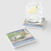 Gietglas — Clan Colquhoun/Calhoun Stenen Onderzetter (Zijkant)