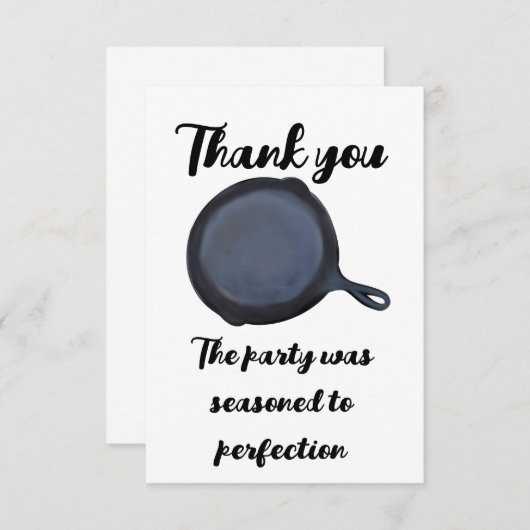 Gietijzer bedankbriefje bedankkaart (Voorkant / Achterkant)