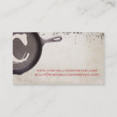 gietijzer met roze rietpan chef cateringmonogram visitekaartje (Achterkant)