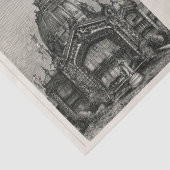 Gietijzeren architectuur 1894 Ephemera Decoupage Tissuepapier (Detail)