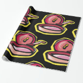  gietijzeren rooster Retro Koken Art Cadeaupapier (Uitgerold)