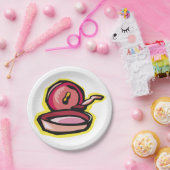 gietijzeren rooster Retro Koken Art Papieren Bordje (Feest)