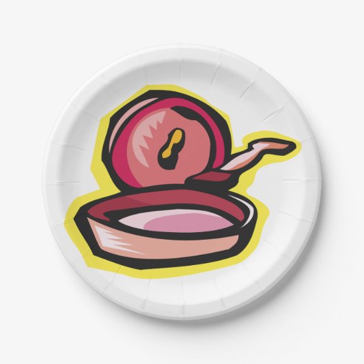 gietijzeren rooster Retro Koken Art Papieren Bordje (Voorkant)